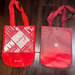 Lululemon small red tote bag set (2)